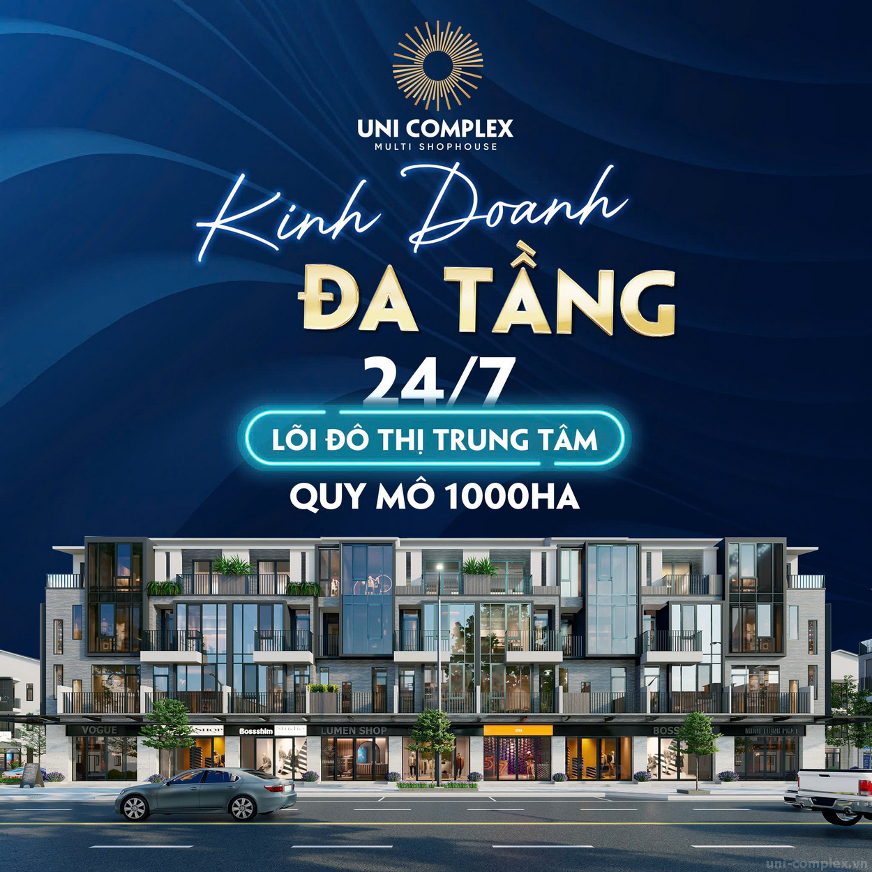 Uni Complex Bình Dương Kinh Doanh Đa Tầng